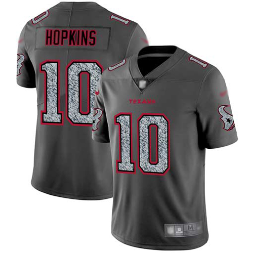 Texans #10 DeAndre Hopkins Gray Static Men's Stitched Football Vapor Untouchable Limited Jersey