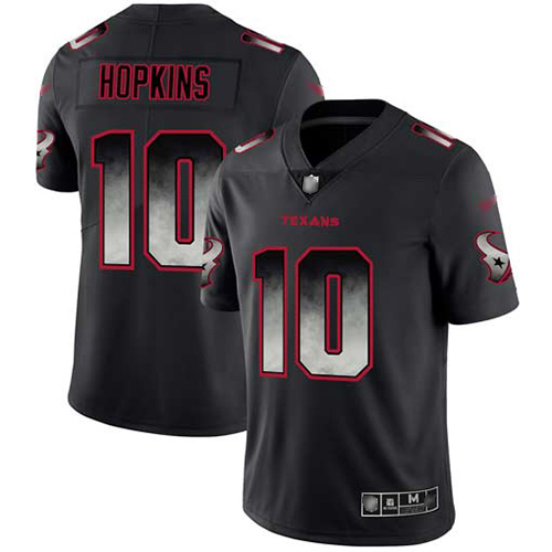 Texans #10 DeAndre Hopkins Black Men's Stitched Football Vapor Untouchable Limited Smoke Fashion Jersey Texans #10 DeAndre Hopkins Black Men's Stitched Football Vapor Untouchable Limited Smoke Fashion Jersey