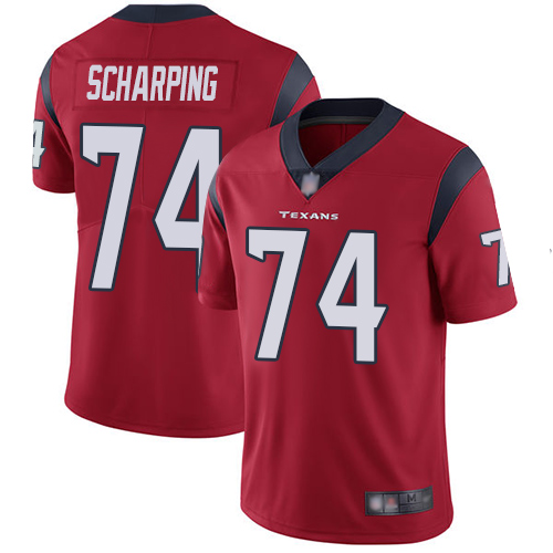 Texans #74 Max Scharping Red Alternate Men's Stitched Football Vapor Untouchable Limited Jersey Texans #74 Max Scharping Red Alternate Men's Stitched Football Vapor Untouchable Limited Jersey