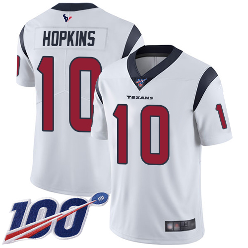 Texans #10 DeAndre Hopkins White Men's Stitched Football 100th Season Vapor Limited Jersey Texans #10 DeAndre Hopkins White Men's Stitched Football 100th Season Vapor Limited Jersey