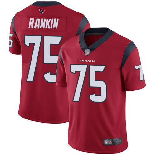 Texans #75 Martinas Rankin Red Alternate Men's Stitched Football Vapor Untouchable Limited Jersey