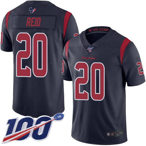 Texans #20 Justin Reid Navy Blue Men's Stitched Football Limited Rush 100th Season Jersey Texans #20 Justin Reid Navy Blue Men's Stitched Football Limited Rush 100th Season Jersey