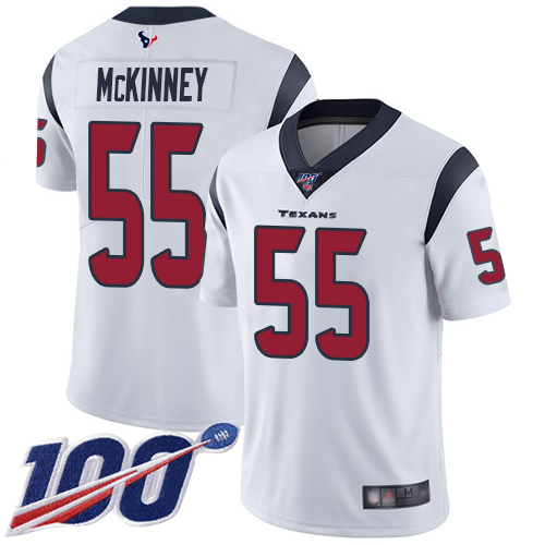 Texans #55 Benardrick McKinney White Men's Stitched Football 100th Season Vapor Limited Jersey