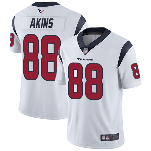 Texans #88 Jordan Akins White Men's Stitched Football Vapor Untouchable Limited Jersey