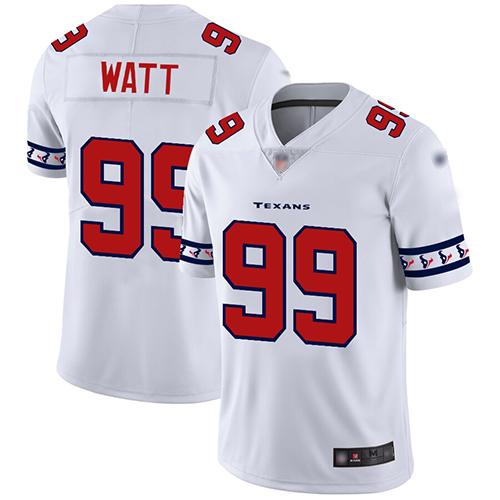 Texans #99 J.J. Watt White Men's Stitched Football Limited Team Logo Fashion Jersey