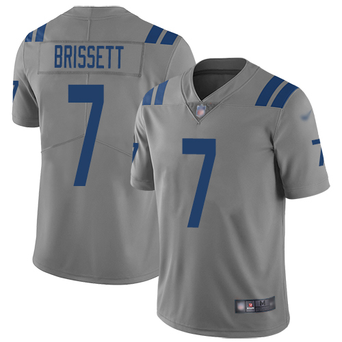 Colts #7 Jacoby Brissett Gray Men's Stitched Football Limited Inverted Legend Jersey