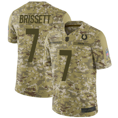 Colts #7 Jacoby Brissett Camo Men's Stitched Football Limited 2018 Salute To Service Jersey