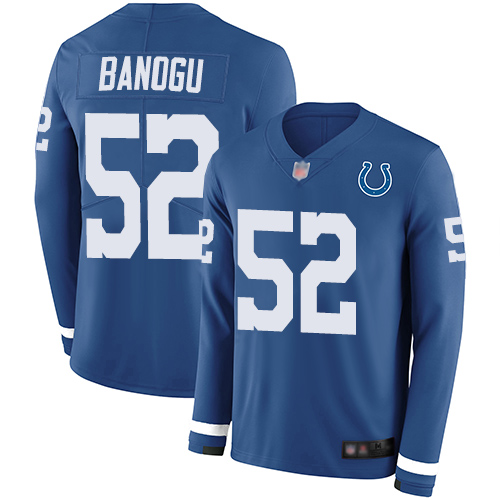 Colts #52 Ben Banogu Royal Blue Team Color Men's Stitched Football Limited Therma Long Sleeve Jersey
