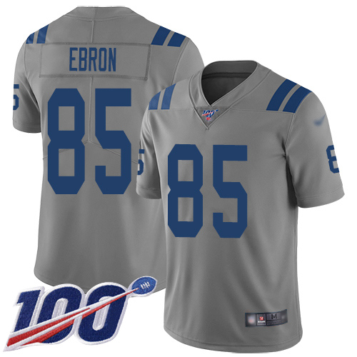 Colts #85 Eric Ebron Gray Men's Stitched Football Limited Inverted Legend 100th Season Jersey