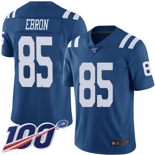 Colts #85 Eric Ebron Royal Blue Men's Stitched Football Limited Rush 100th Season Jersey