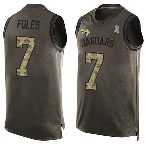 Nike Jaguars #7 Nick Foles Green Men's Stitched NFL Limited Salute To Service Tank Top Jersey