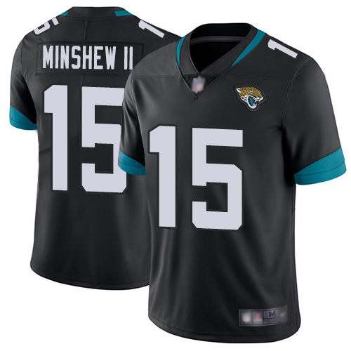 Jaguars #15 Gardner Minshew II Black Team Color Men's Stitched Football Vapor Untouchable Limited Jersey