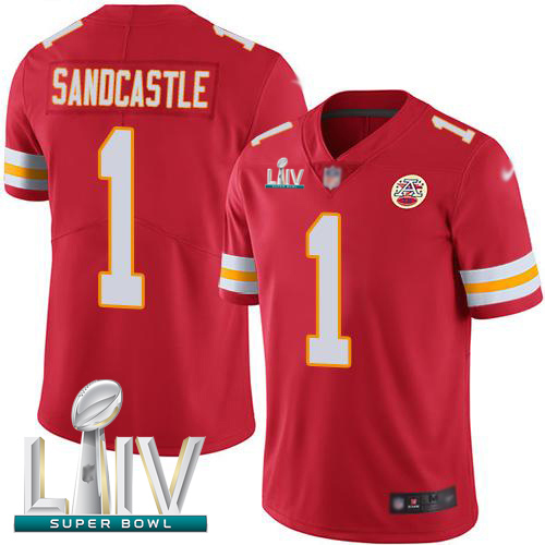Chiefs #1 Leon Sandcastle Red Team Color Super Bowl LIV Bound Men's Stitched Football Vapor Untouchable Limited Jersey