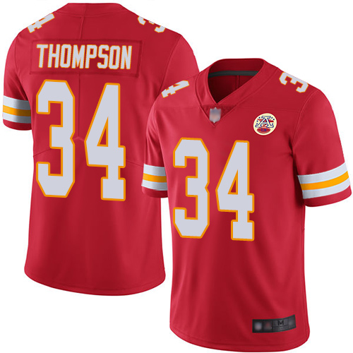 Chiefs #25 Darwin Thompson Red Team Color Men's Stitched Football Vapor Untouchable Limited Jersey