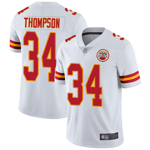 Chiefs #25 Darwin Thompson White Men's Stitched Football Vapor Untouchable Limited Jersey