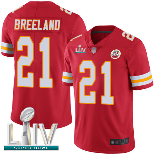 Chiefs #21 Bashaud Breeland Red Team Color Super Bowl LIV Bound Men's Stitched Football Vapor Untouchable Limited Jersey