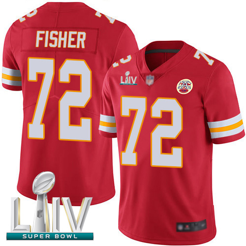 Chiefs #72 Eric Fisher Red Team Color Super Bowl LIV Bound Men's Stitched Football Vapor Untouchable Limited Jersey