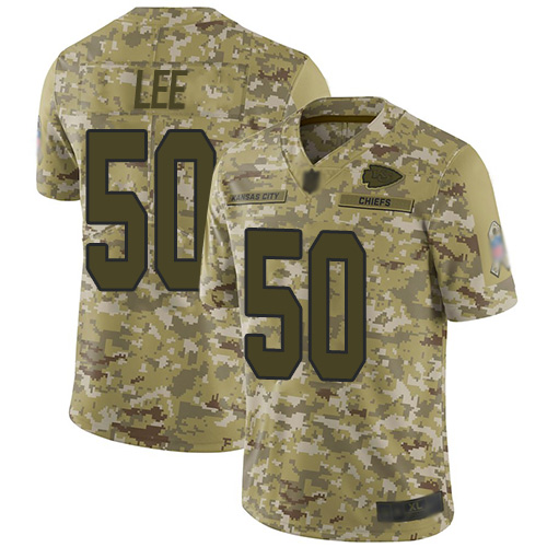 Chiefs #50 Darron Lee Camo Men's Stitched Football Limited 2018 Salute To Service Jersey