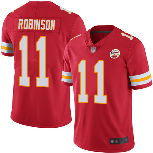 Chiefs #11 Demarcus Robinson Red Team Color Men's Stitched Football Vapor Untouchable Limited Jersey