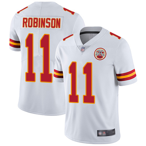 Chiefs #11 Demarcus Robinson White Men's Stitched Football Vapor Untouchable Limited Jersey
