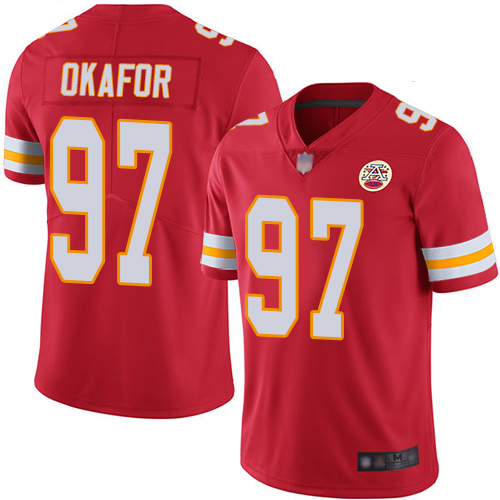 Chiefs #97 Alex Okafor Red Team Color Men's Stitched Football Vapor Untouchable Limited Jersey