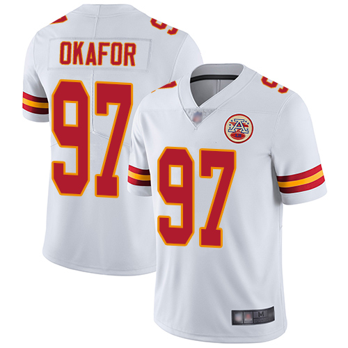 Chiefs #97 Alex Okafor White Men's Stitched Football Vapor Untouchable Limited Jersey