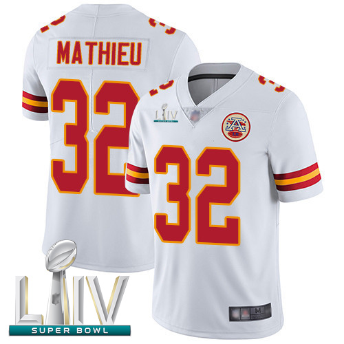 Chiefs #32 Tyrann Mathieu White Super Bowl LIV Bound Men's Stitched Football Vapor Untouchable Limited Jersey