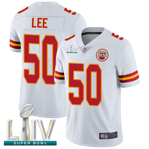 Chiefs #50 Darron Lee White Super Bowl LIV Bound Men's Stitched Football Vapor Untouchable Limited Jersey