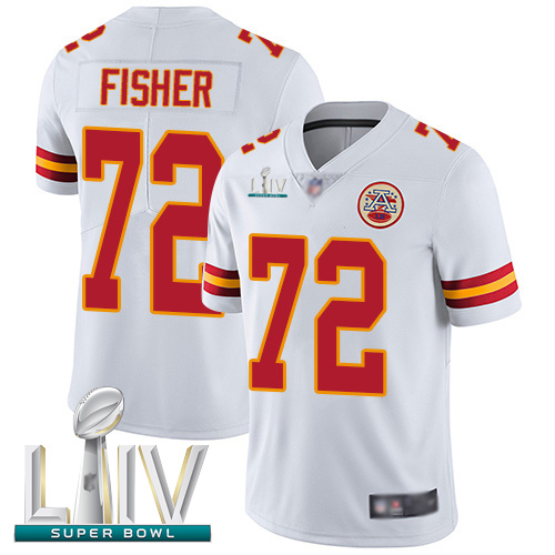 Chiefs #72 Eric Fisher White Super Bowl LIV Bound Men's Stitched Football Vapor Untouchable Limited Jersey