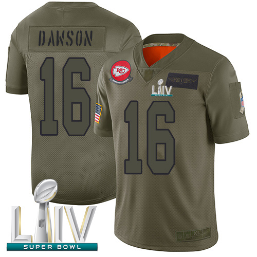 Chiefs #16 Len Dawson Camo Super Bowl LIV Bound Men's Stitched Football Limited 2019 Salute To Service Jersey