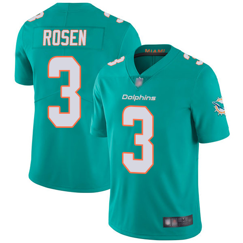Nike Dolphins #3 Josh Rosen Aqua Green Team Color Men's Stitched NFL Vapor Untouchable Limited Jersey