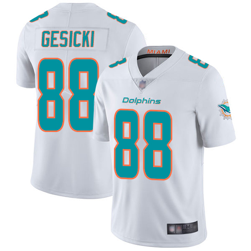 Dolphins #88 Mike Gesicki White Men's Stitched Football Vapor Untouchable Limited Jersey