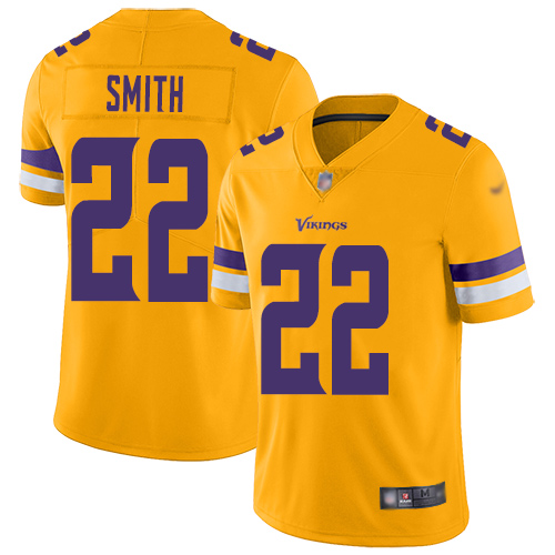 Vikings #22 Harrison Smith Gold Men's Stitched Football Limited Inverted Legend Jersey