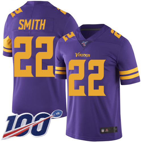Vikings #22 Harrison Smith Purple Men's Stitched Football Limited Rush 100th Season Jersey