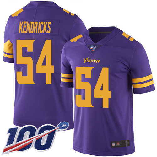 Vikings #54 Eric Kendricks Purple Men's Stitched Football Limited Rush 100th Season Jersey