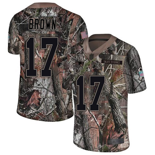 Patriots #17 Antonio Brown Camo Men's Stitched Football Limited Rush Realtree Jersey Patriots #17 Antonio Brown Camo Men's Stitched Football Limited Rush Realtree Jersey
