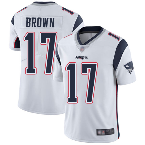 Patriots #17 Antonio Brown White Men's Stitched Football Vapor Untouchable Limited Jersey
