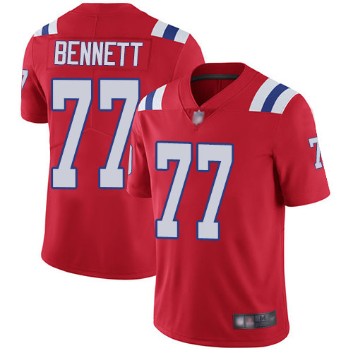 Patriots #77 Michael Bennett Red Alternate Men's Stitched Football Vapor Untouchable Limited Jersey
