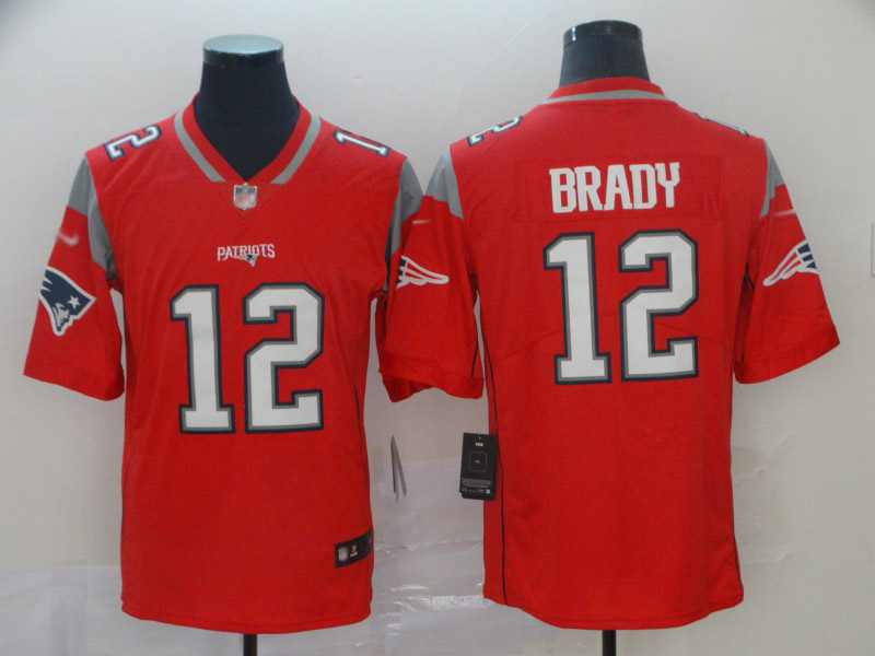 Patriots #12 Tom Brady Red Men's Stitched Football Limited Inverted Legend Jersey