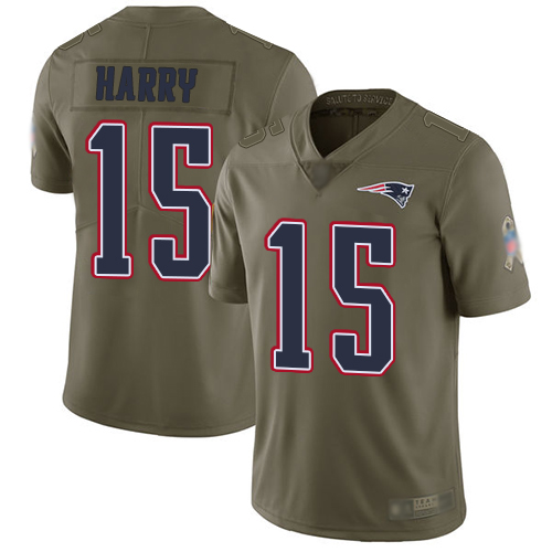 Patriots #15 N'Keal Harry Olive Men's Stitched Football Limited 2017 Salute To Service Jersey Patriots #15 N'Keal Harry Olive Men's Stitched Football Limited 2017 Salute To Service Jersey