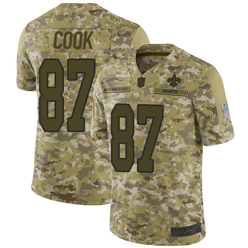 Saints #87 Jared Cook Camo Men's Stitched Football Limited 2018 Salute To Service Jersey Saints #87 Jared Cook Camo Men's Stitched Football Limited 2018 Salute To Service Jersey