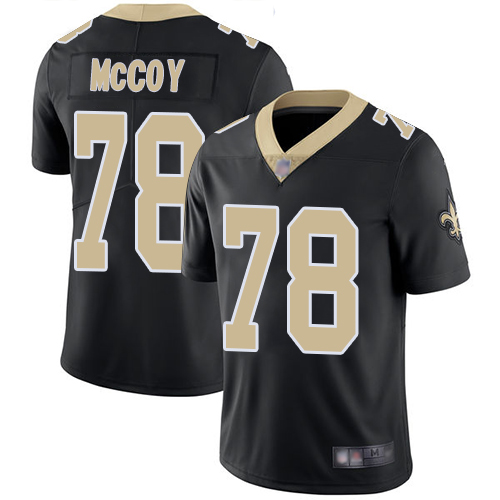 Saints #78 Erik McCoy Black Team Color Men's Stitched Football Vapor Untouchable Limited Jersey
