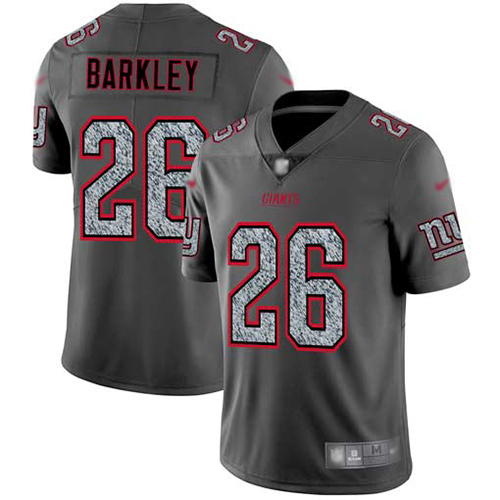 Giants #26 Saquon Barkley Gray Static Men's Stitched Football Vapor Untouchable Limited Jersey