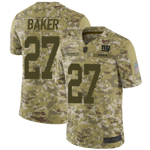 Giants #27 Deandre Baker Camo Men's Stitched Football Limited 2018 Salute To Service Jersey