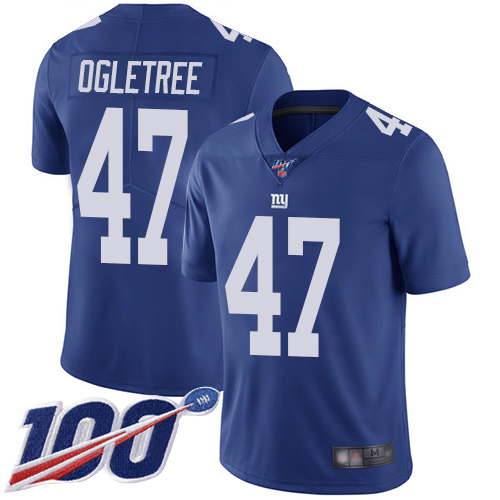Giants #47 Alec Ogletree Royal Blue Team Color Men's Stitched Football 100th Season Vapor Limited Jersey Giants #47 Alec Ogletree Royal Blue Team Color Men's Stitched Football 100th Season Vapor Limited Jersey
