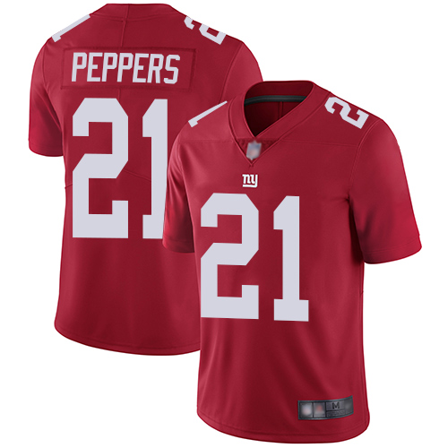 Giants #21 Jabrill Peppers Red Alternate Men's Stitched Football Vapor Untouchable Limited Jersey