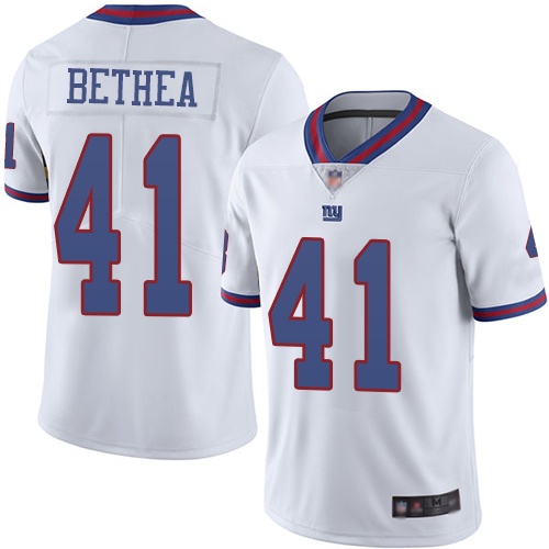 Giants #41 Antoine Bethea White Men's Stitched Football Limited Rush Jersey Giants #41 Antoine Bethea White Men's Stitched Football Limited Rush Jersey