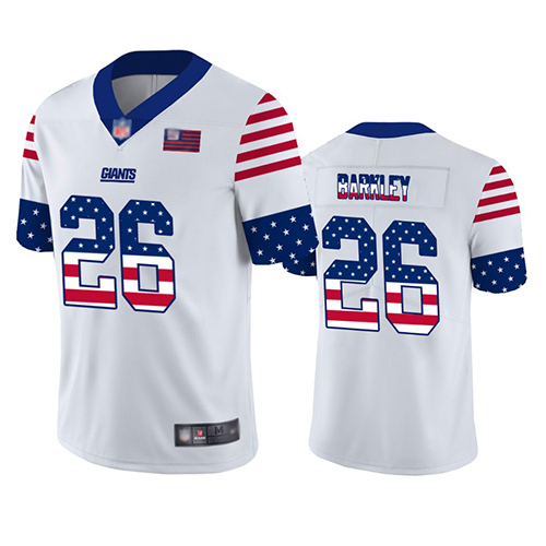 Giants #26 Saquon Barkley White Men's Stitched Football Limited Independence Day Jersey