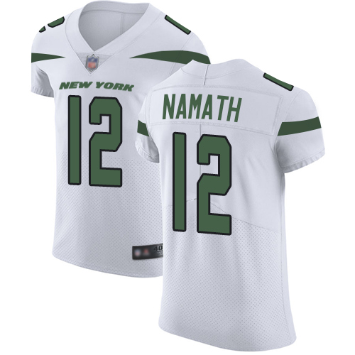 Nike Jets #12 Joe Namath White Men's Stitched NFL Vapor Untouchable Elite Jersey