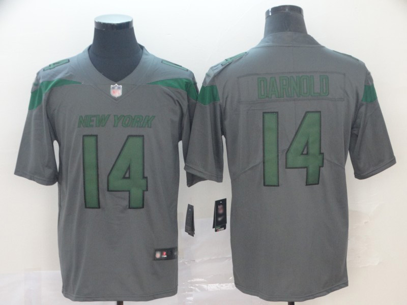 Jets #14 Sam Darnold Gray Men's Stitched Football Limited Inverted Legend Jersey